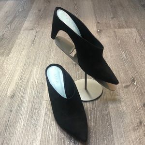 AERA Black Suede Mule Slide
